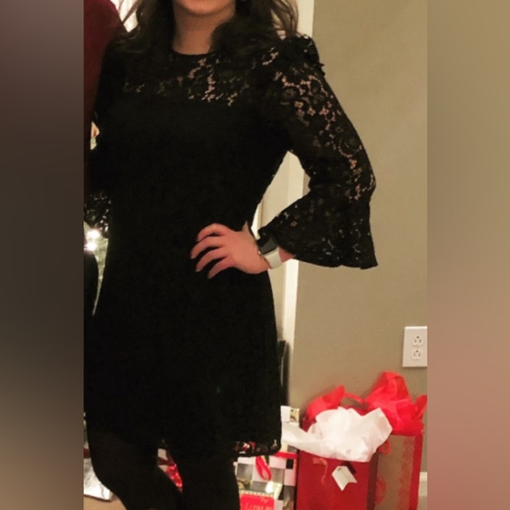 Petite Lace Little Black Dress